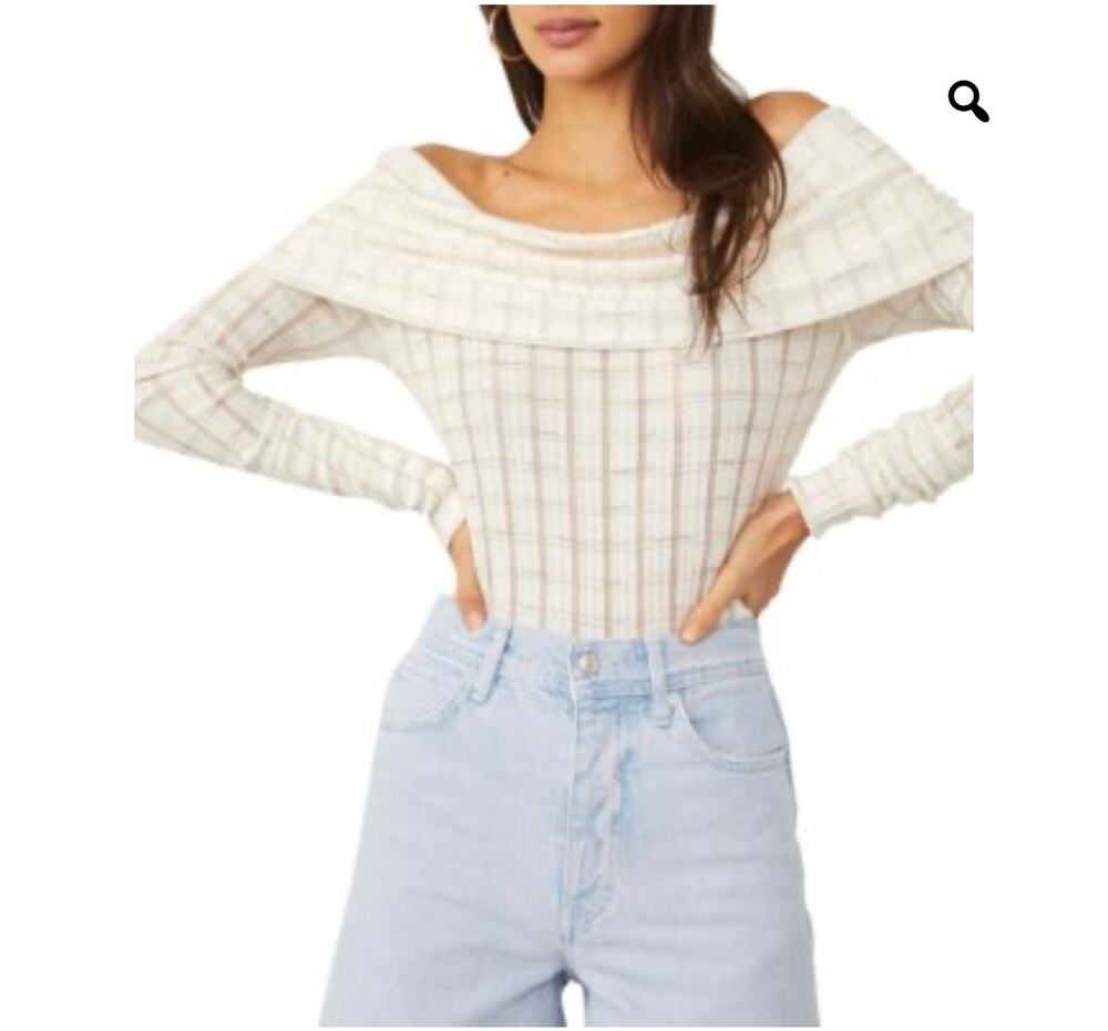 We the Free Women's Snowbunny Girlfriend Off the shoulder Top Sz S